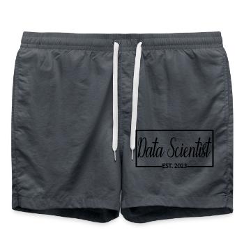 Datenwissenschaftler Est. 2023 Abschluss Data Scientist - Badeshorts - Anthrazit - Vorne - AI Model Male 185 light (185cm)