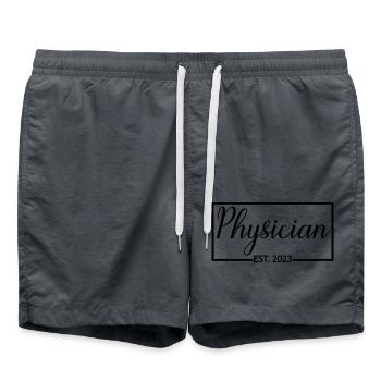 Médecin Est. Étudiant diplômé en médecine 2023 - Short de bain - charbon - Devant - AI Model Male 185 light (185cm)
