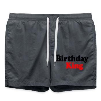 Birthday king - Short de bain - charbon - Devant - AI Model Male 185 light (185cm)