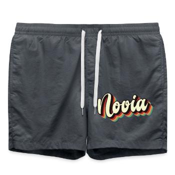 Novia Girlfriend Engagement Bridal Shower Wedding - Swim Trunks - anthracite - Front - AI Model Male 185 light (185cm)