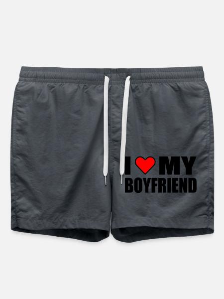 I love my boyfriend - Badeshorts - kull