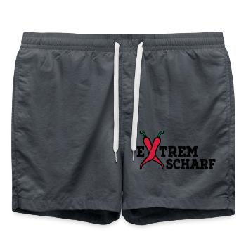 extrem scharf - Badeshorts - Anthrazit - Vorne - AI Model Male 185 light (185cm)