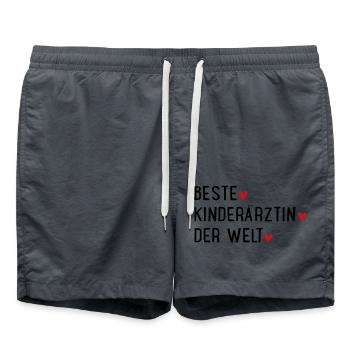 Kinderärztin - Badeshorts - Anthrazit - Vorne - AI Model Male 185 light (185cm)