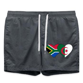 Afrique du Sud Algérie drapeau coeur - Short de bain - charbon - Devant - AI Model Male 185 light (185cm)
