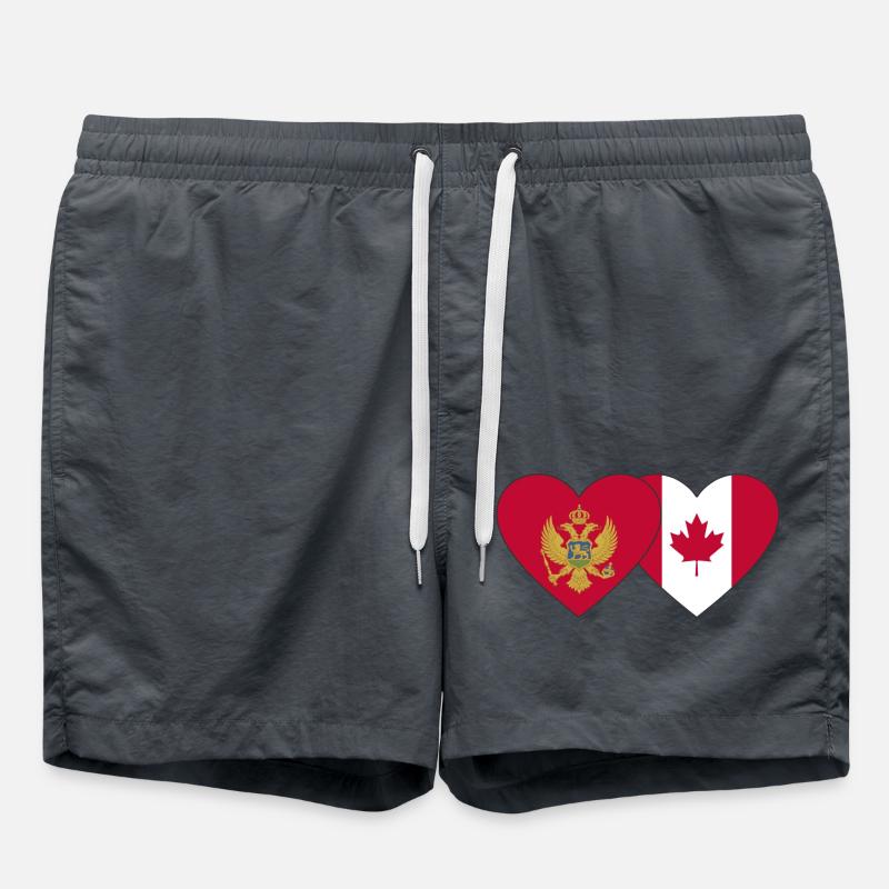 Montenegro Canada flag - Swim Trunks - anthracite