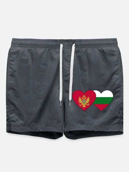 Montenegro Bulgaria flag - Swim Trunks - anthracite