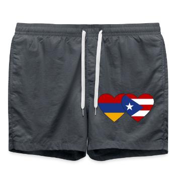 Arménie Cœur de drapeau de Cuba - Short de bain - charbon - Devant - AI Model Male 185 light (185cm)