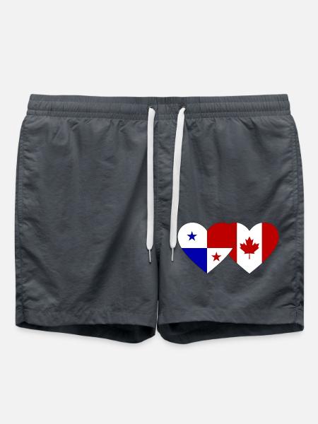 Panama Canada Flag - Swim Trunks - anthracite
