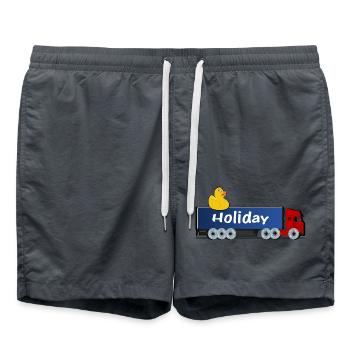 Truck Holiday - Swim Trunks - anthracite - Front - AI Model Male 185 light (185cm)