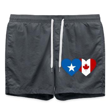 Somalie Cœur de drapeau du Canada - Short de bain - charbon - Devant - AI Model Male 185 light (185cm)