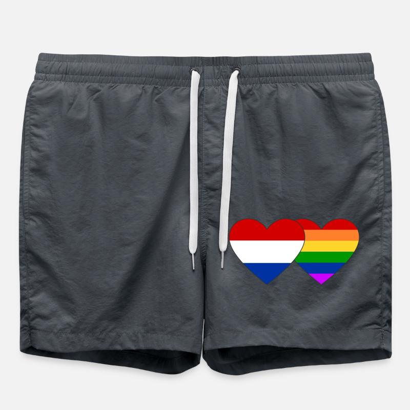 Holland Rainbow Flag - Swim Trunks - anthracite