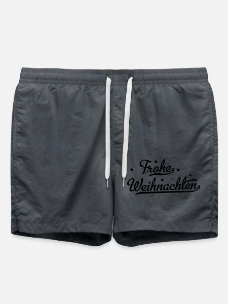 frohe Weihnachten - Badeshorts - Anthrazit