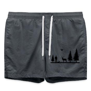 Jäger - Badeshorts - Anthrazit - Vorne - AI Model Male 185 light (185cm)