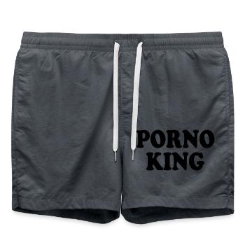 Porno king - Swim Trunks - anthracite - Front - AI Model Male 185 light (185cm)