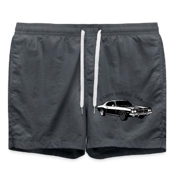 I Love Muscle Cars - Swim Trunks - anthracite - Front - AI Model Male 185 light (185cm)