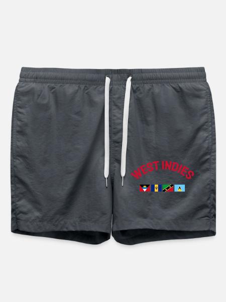 West Indies Flags - Karibik - Caribbean - Flaggen - Badeshorts - Anthrazit