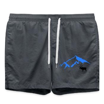 Berg Reh 02 - Swim Trunks - anthracite - Front - AI Model Male 185 light (185cm)