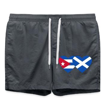 Cuba Ecosse Drapeau Coeur - Short de bain - charbon - Devant - AI Model Male 185 light (185cm)