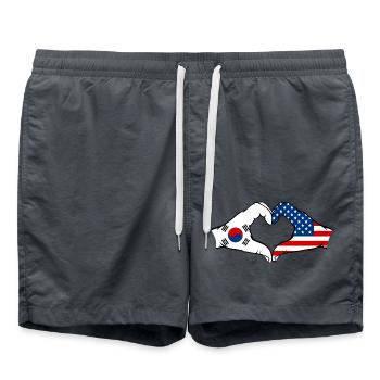Corée du Sud États-Unis Mains Forme de coeur - Short de bain - charbon - Devant - AI Model Male 185 light (185cm)