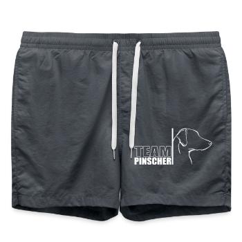 TEAM Pinscher Hunde Hund Wilsigns - Badeshorts - Anthrazit - Vorne - AI Model Male 185 light (185cm)