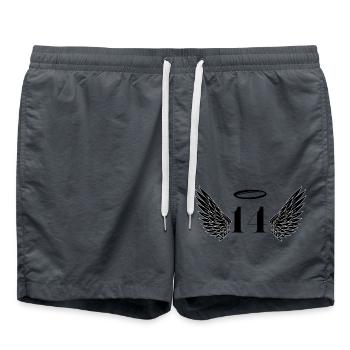 Nummer 14 Engel - Flügel zum 14. Geburtstag - Badeshorts - Anthrazit - Vorne - AI Model Male 185 light (185cm)