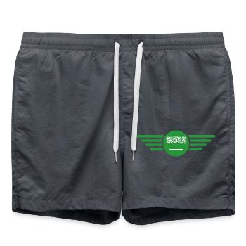 J’aime l’Arabie Saoudite, l’élégance style design T-shi - Short de bain - charbon - Devant - AI Model Male 185 light (185cm)