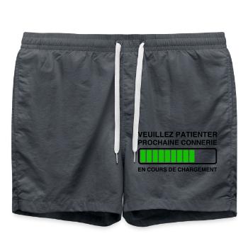 Bitte warten Weiter in Bearbeitung - Badeshorts - Anthrazit - Vorne - AI Model Male 185 light (185cm)