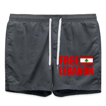 free lebanon - libanon - Badeshorts - Anthrazit - Vorne - AI Model Male 185 light (185cm)