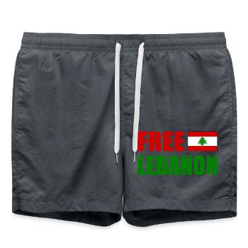 free lebanon - libanon - Badeshorts - Anthrazit - Vorne - AI Model Male 185 light (185cm)