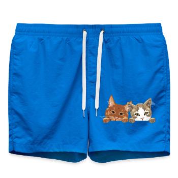 Jeter un coup d’œil mignon deux chats - Short de bain - cobalt blue - Devant