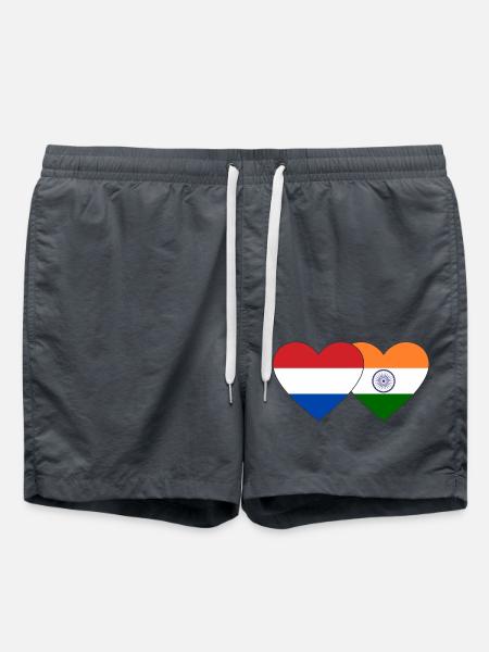 Holland India Flag Heart - Swim Trunks - anthracite