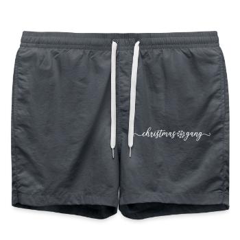 Christmas Gang Team Xmas - Swim Trunks - anthracite - Front - AI Model Male 185 light (185cm)