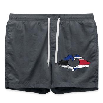 Estland Costa Rica Flagge Hände Herzform used - Badeshorts - Anthrazit - Vorne - AI Model Male 185 light (185cm)