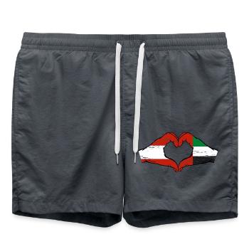 Autriche Émirats arabes unis Drapeau - Short de bain - charbon - Devant - AI Model Male 185 light (185cm)