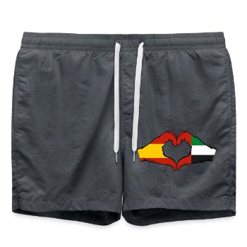 Spanien Vereinigte Arabische Emirate Flagge - Badeshorts - Anthrazit - Vorne - AI Model Male 185 light (185cm)