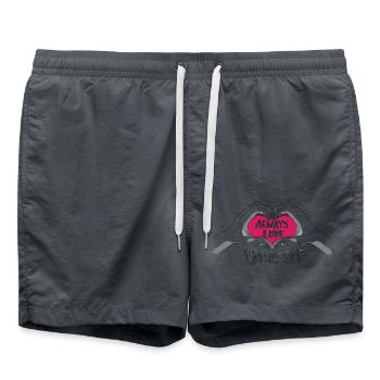 Always Love Yourself - Swim Trunks - anthracite - Front - AI Model Male 185 light (185cm)