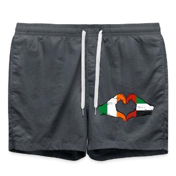 Irland Vereinigte Arabische Emirate Herz - Badeshorts - Anthrazit - Vorne - AI Model Male 185 light (185cm)