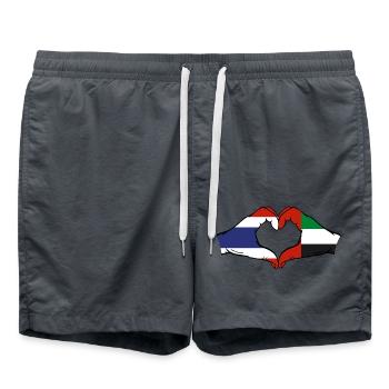Thaïlande Émirats arabes unis Cœur - Short de bain - charbon - Devant - AI Model Male 185 light (185cm)