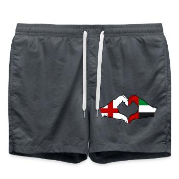 England United Arab Emirates Heart - Swim Trunks - anthracite - Front - AI Model Male 185 light (185cm)