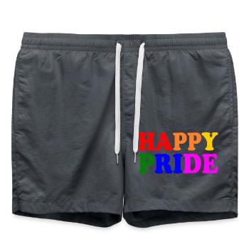 Happy pride - Swim Trunks - anthracite - Front - AI Model Male 185 light (185cm)