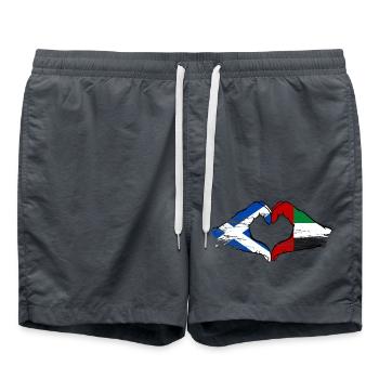 Scotland United Arab Emirates Flag - Swim Trunks - anthracite - Front - AI Model Male 185 light (185cm)