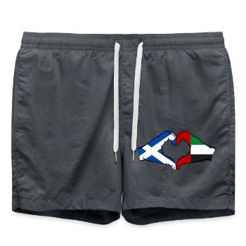 Schottland Vereinigte Arabische Emirate Flagge - Badeshorts - Anthrazit - Vorne - AI Model Male 185 light (185cm)