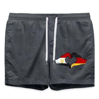 Égypte Allemagne Drapeau Mains Coeur Forme Utilisé - Short de bain - charbon - Devant - AI Model Male 185 light (185cm)