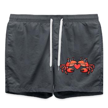 Cancer Couple D’amour Crabe Animal La Saint-Valentin - Short de bain - charbon - Devant - AI Model Male 185 light (185cm)