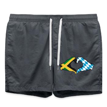 Jamaïque Bavière Mains Forme Coeur - Short de bain - charbon - Devant - AI Model Male 185 light (185cm)