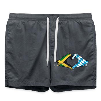 Jamaïque Bavière Mains Forme Coeur Utilisé - Short de bain - charbon - Devant - AI Model Male 185 light (185cm)