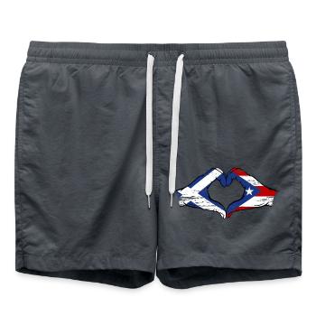 Ecosse Porto Rico Mains Coeur Forme Utilisé - Short de bain - charbon - Devant - AI Model Male 185 light (185cm)
