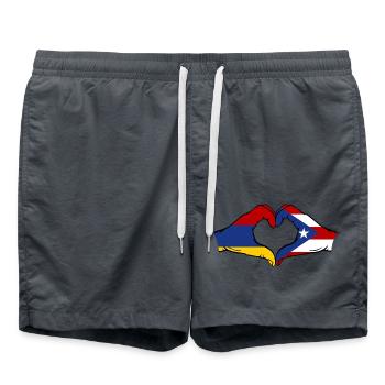Arménie Porto Rico Mains Forme de Coeur - Short de bain - charbon - Devant - AI Model Male 185 light (185cm)