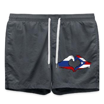 Russie Porto Rico Mains Forme de Coeur Utilisé - Short de bain - charbon - Devant - AI Model Male 185 light (185cm)