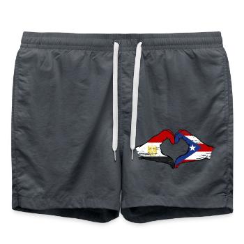 Égypte Porto Rico Mains Forme Coeur Utilisé - Short de bain - charbon - Devant - AI Model Male 185 light (185cm)